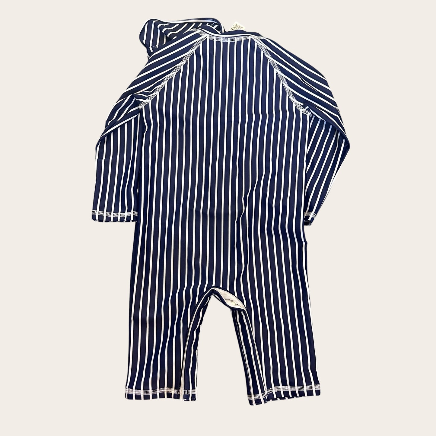 12-18 Months M&S Marks and Spencer Swim Suit Navy Stripe With Hat New