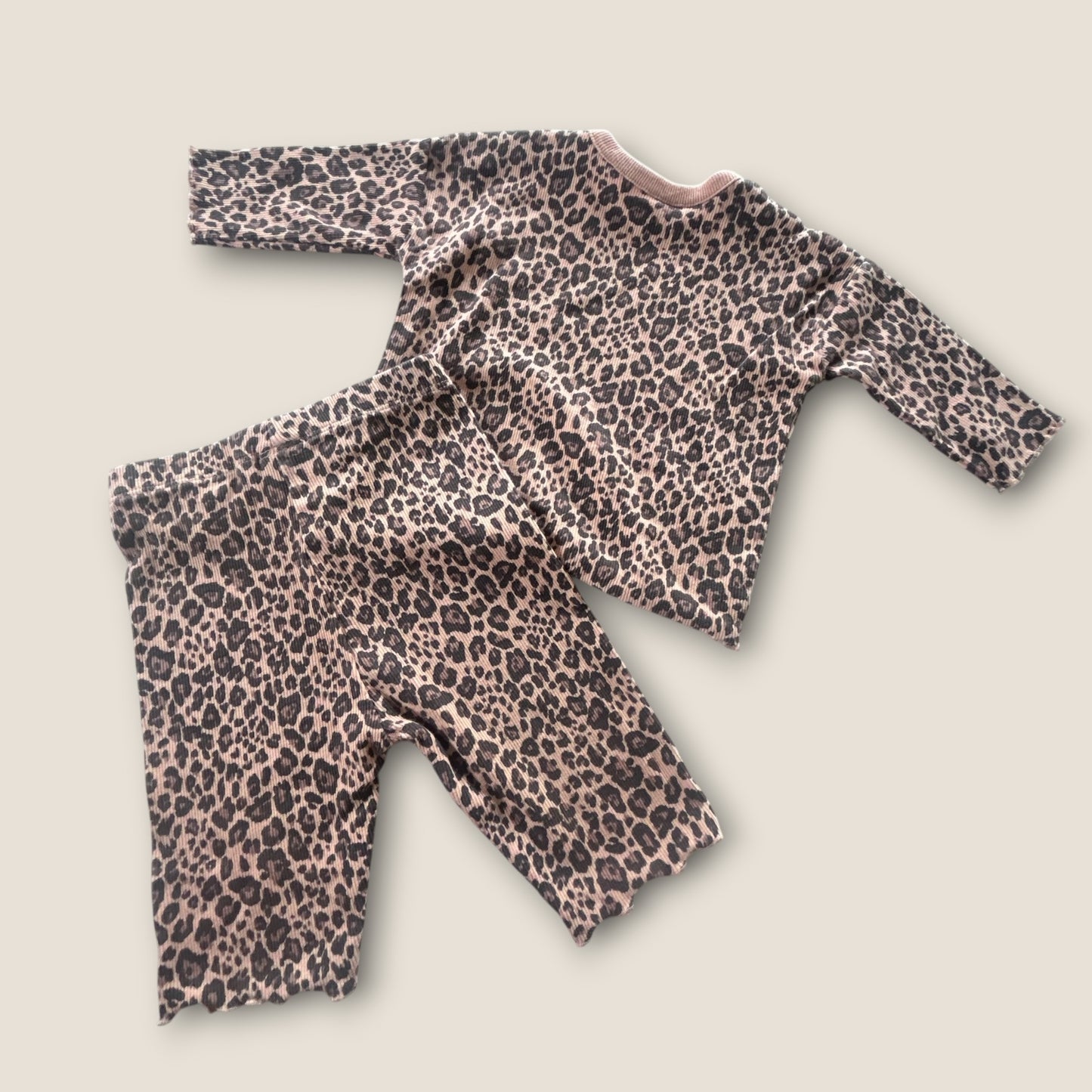 3-6 Months Next Brown Leopard Print Top and Leggings Set Co ord