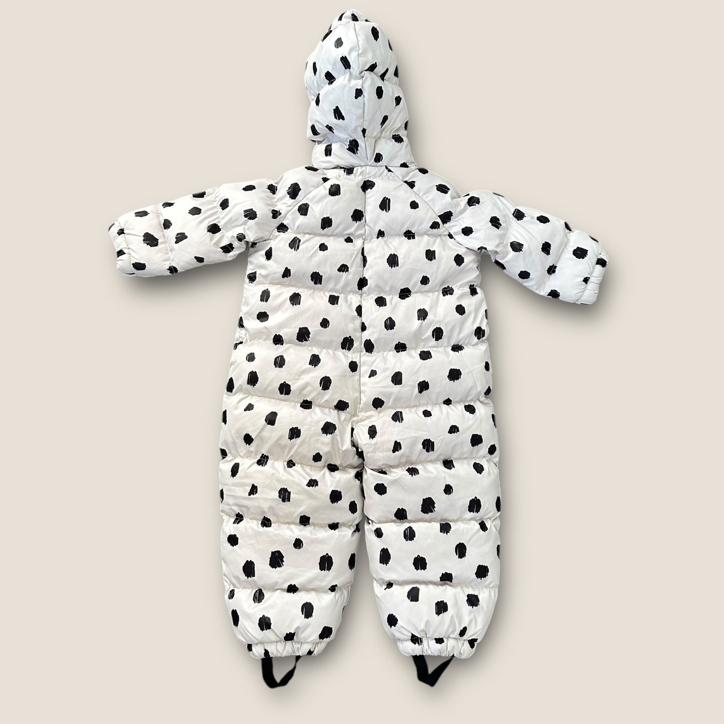 9-12 Months Another Fox Cream and Black Polka Dot Snowsuit