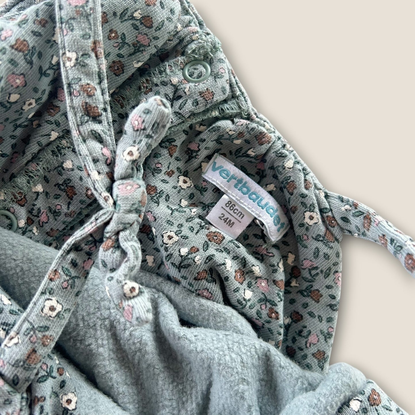 18-24 Months Vert Baudet Blue Floral Romper Dungarees