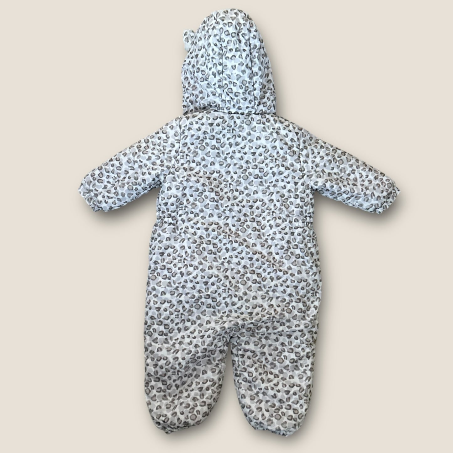 12-18 Months Next Grey and White Leopard Print Snowsuit All in One Coat