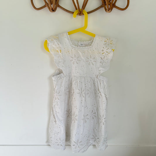 3-4 Years Zara White Broiderie Floral Summer Dress