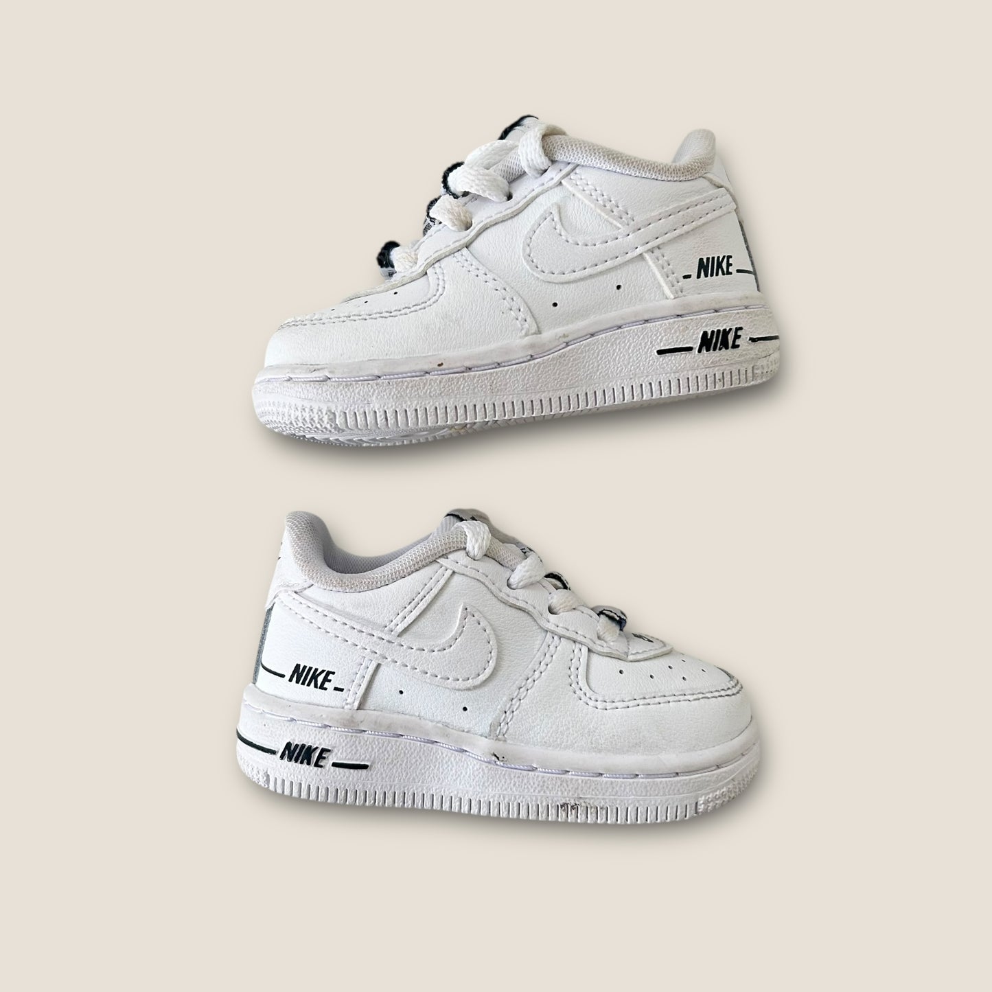 UK Infant Size 3.5 Nike Air Force White and Black Chunky Trainers