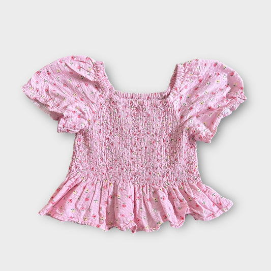 5-6 Years Zara Pink Floral Shirt Top