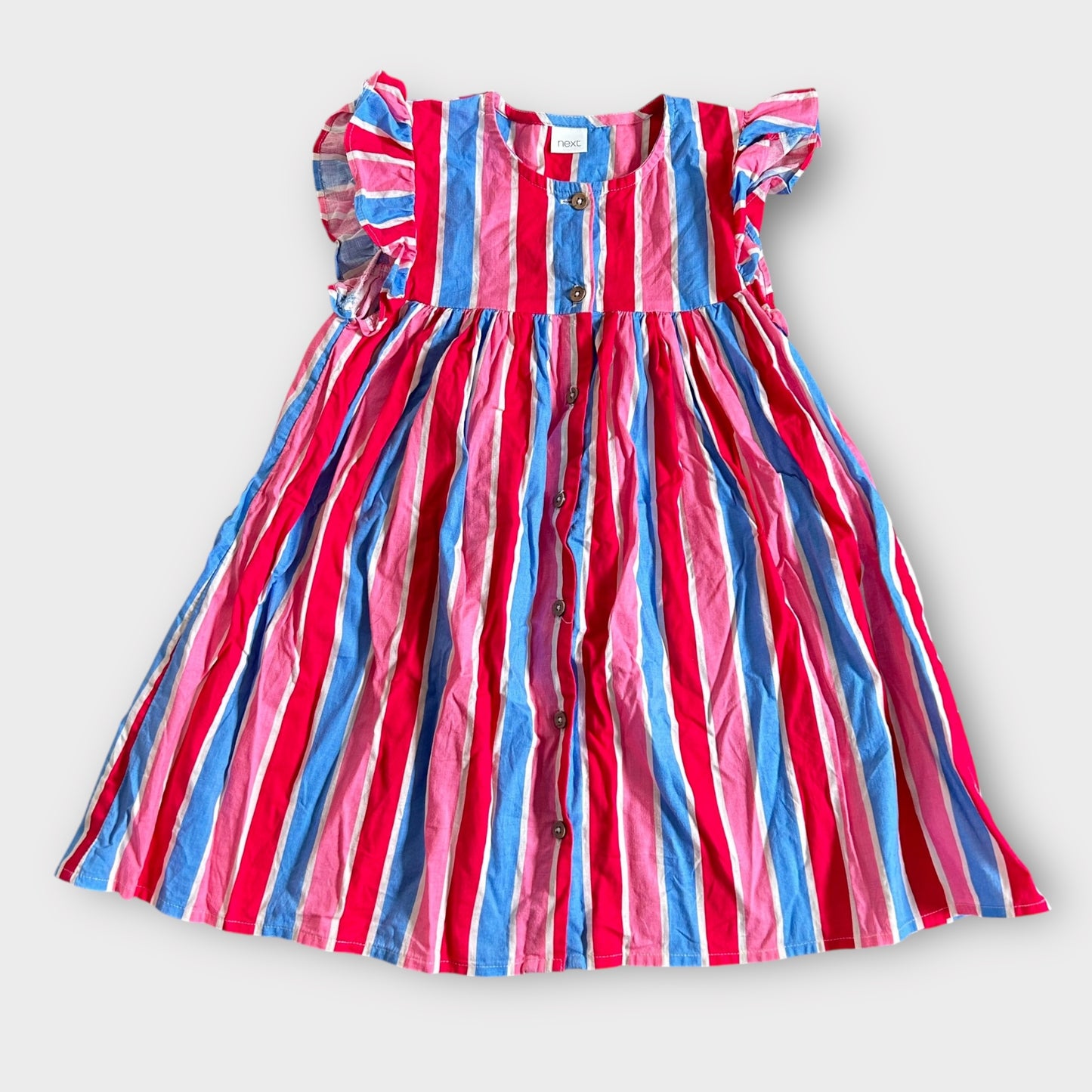 5-6 Years Next Pink and Blue Striped Shirt Dress
