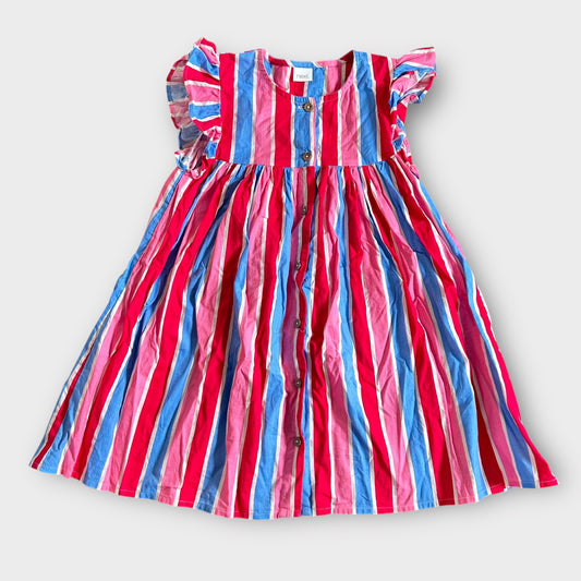 5-6 Years Next Pink and Blue Striped Shirt Dress