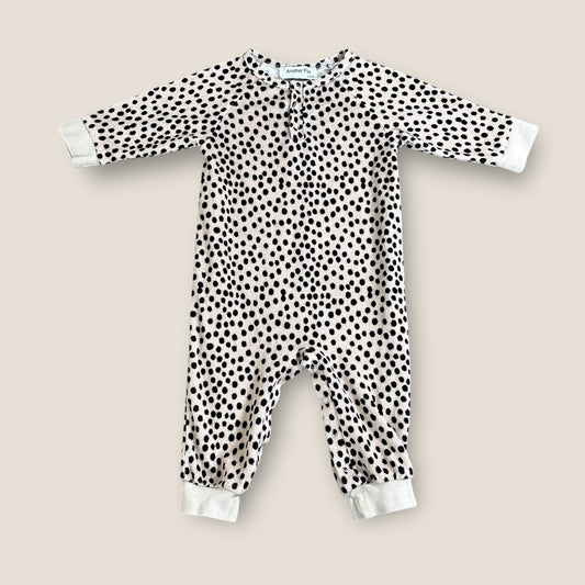 6-9 Months Another Fox Polka Dot Terry Towelling Romper Suit