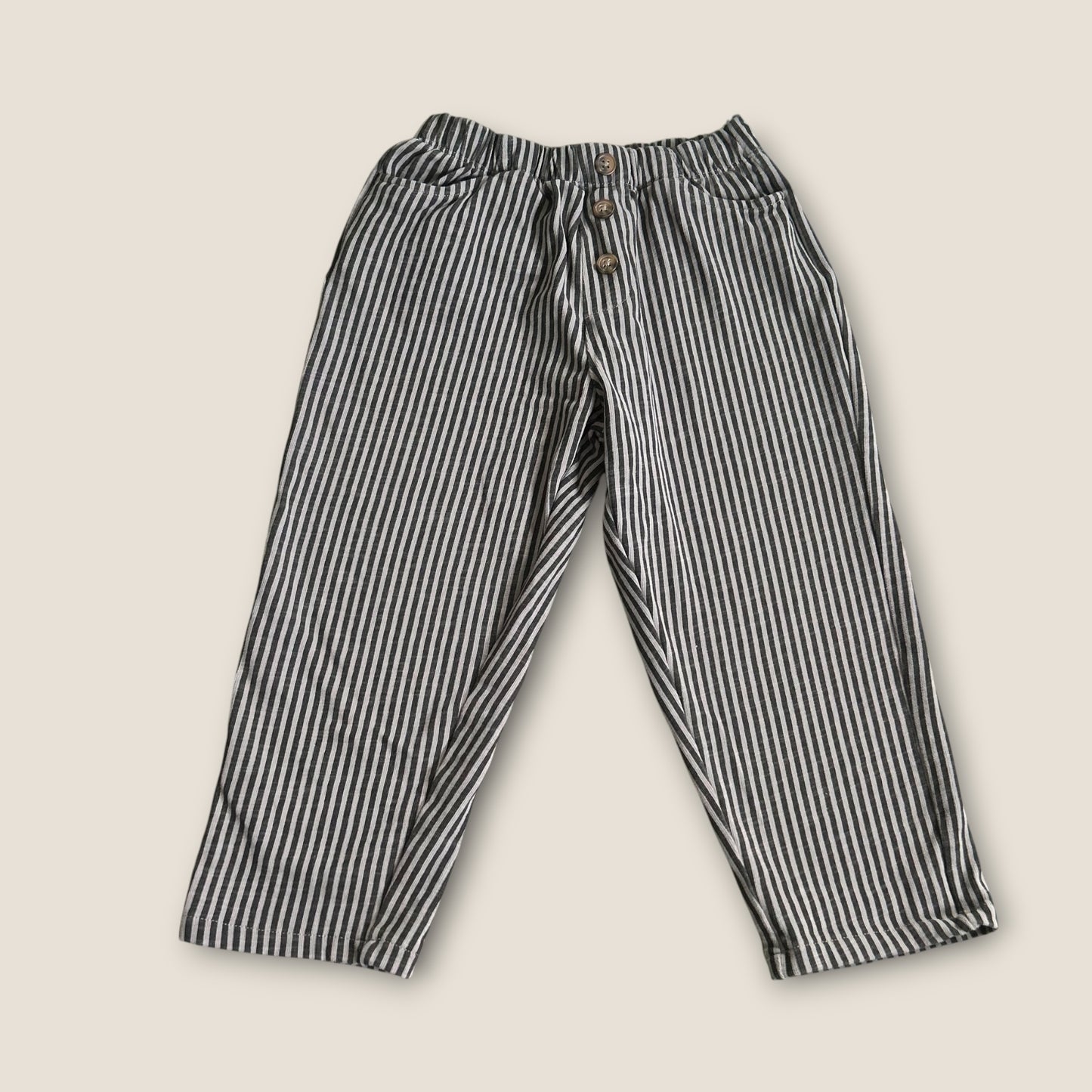 4-5 Years Next Grey Striped Loose Fit Wide Trousers