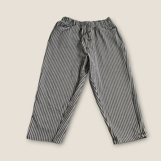 4-5 Years Next Grey Striped Loose Fit Wide Trousers