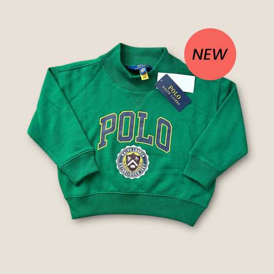 2-3 Years Ralph Lauren Polo Green Graphic Sweatshirt NEW