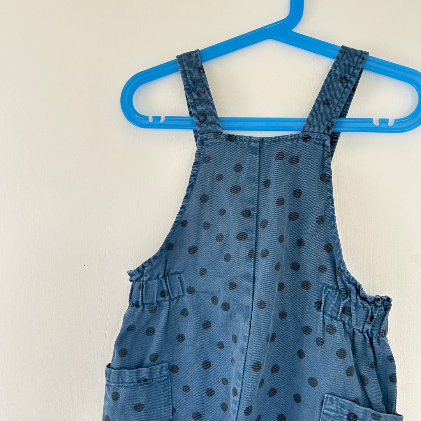 4-5 Years Zara blue polka dot dungarees overalls