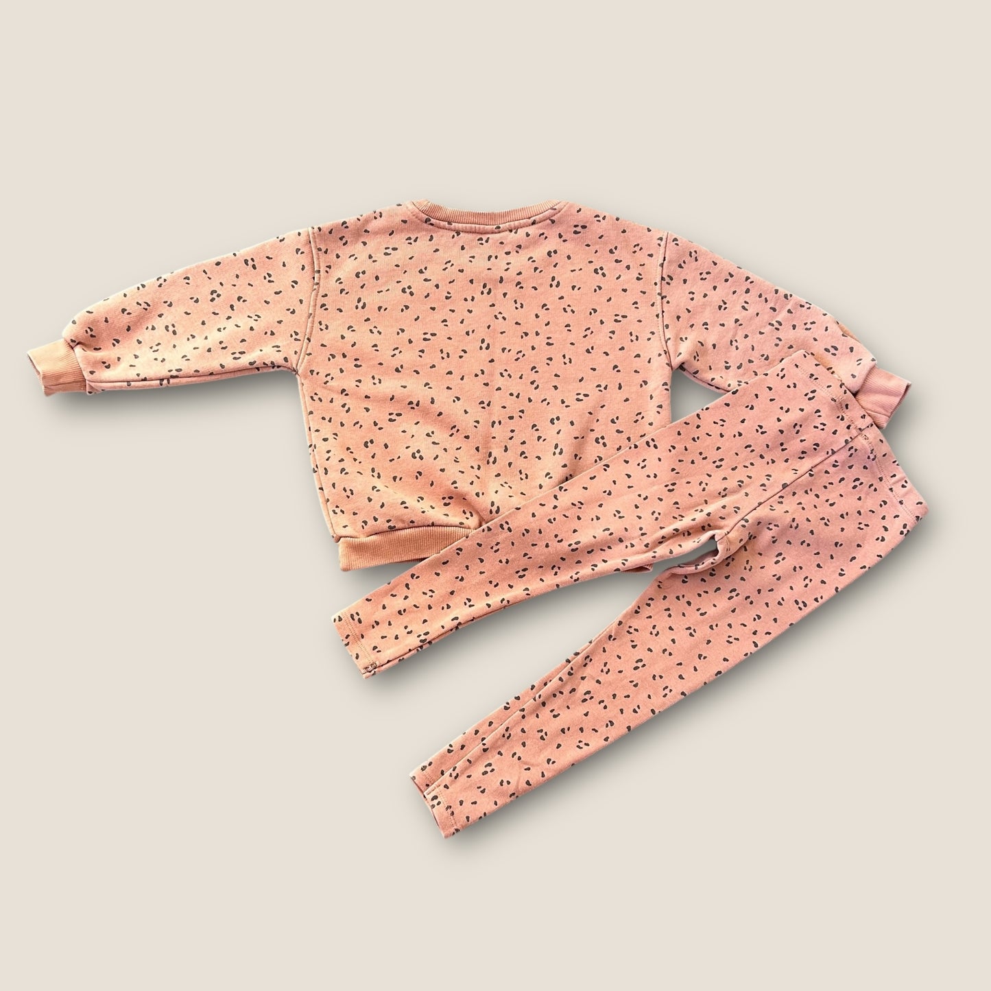 3-4 Years Zara Rust Leopard Print Sweatshirt and Leggings Co ord Set