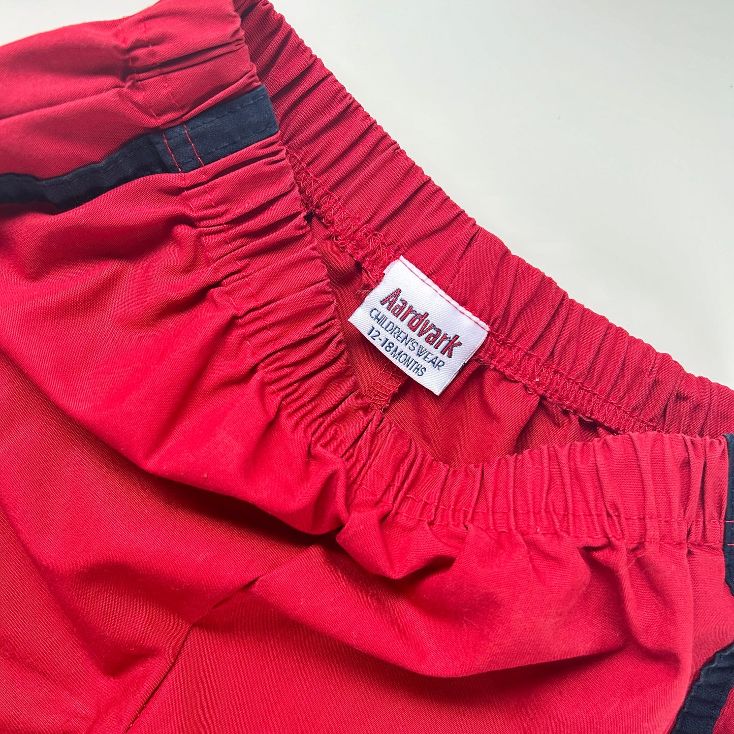 12-18 Months Vintage Red 90s style Shorts