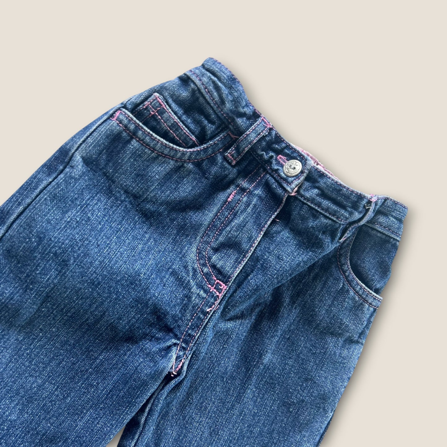 3-6 Months Vintage Mothercare Blue Wide Fit Jeans