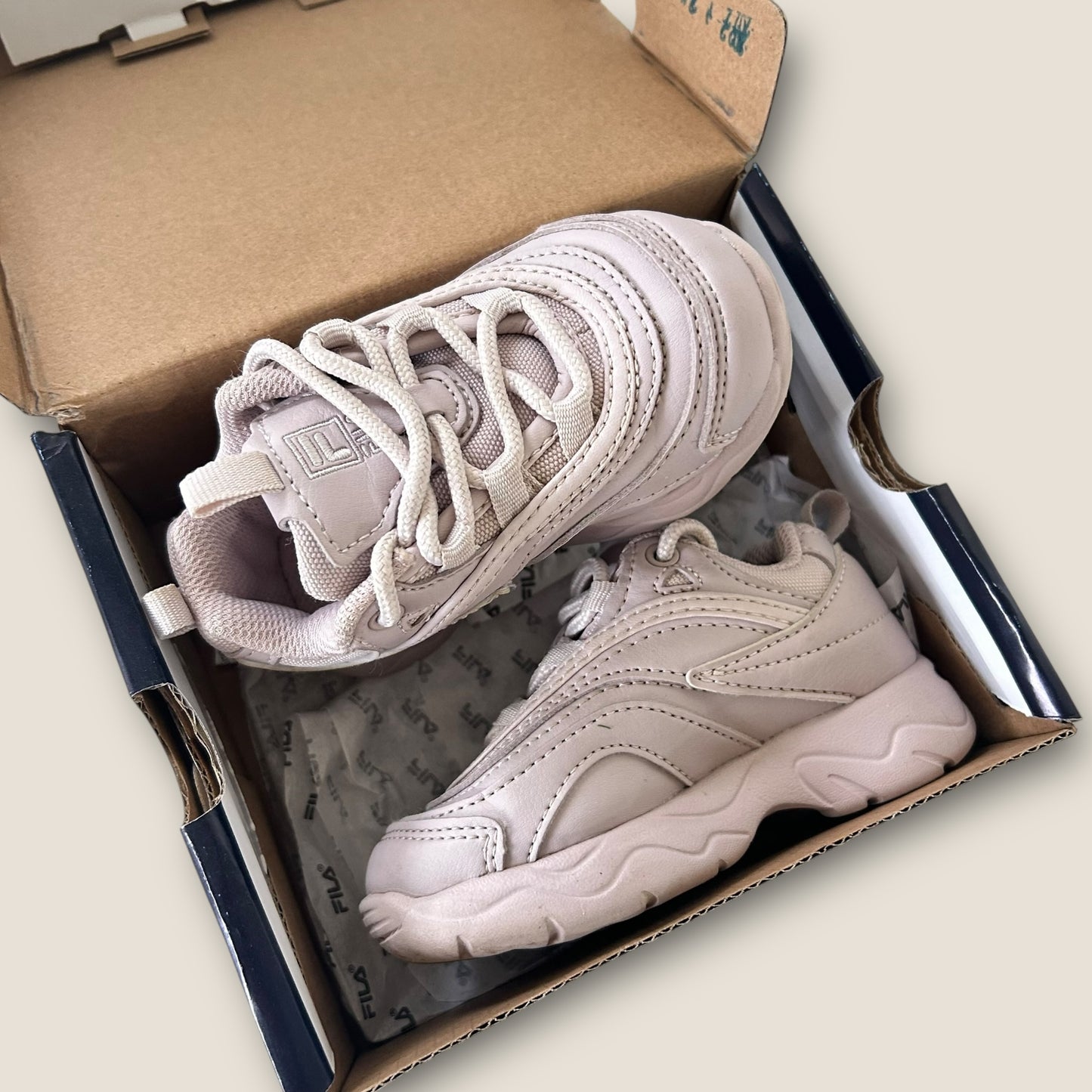 UK Infant Size 5 Fila Lilac Purple Chunky Trainers