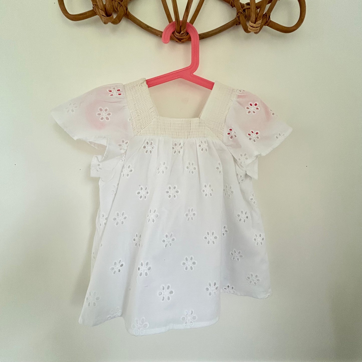 4-5 Years Zara White Broidere Cotton Summer Top New