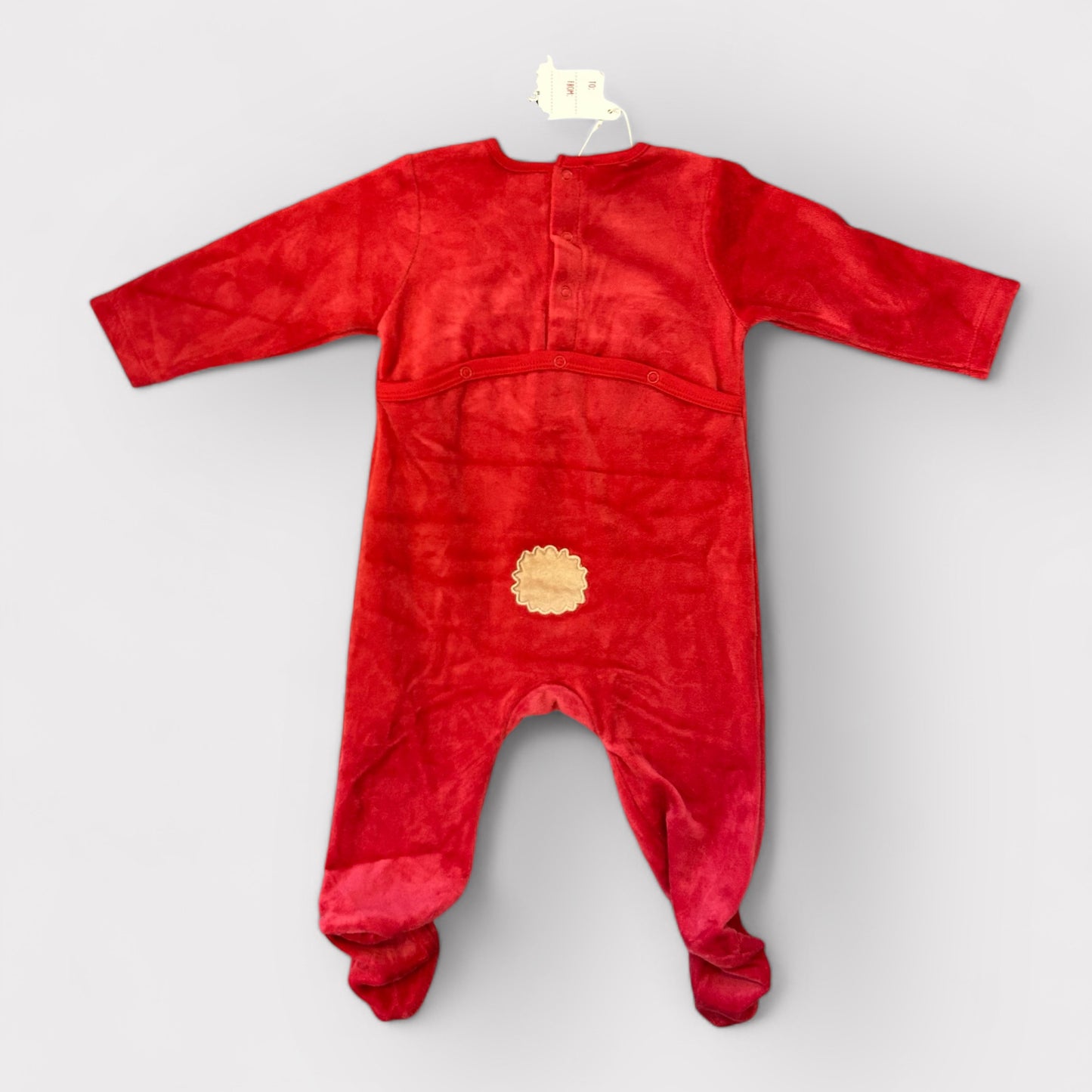 3-6 Months Zara Red Reindeer Velour Sleepsuit Outfit New