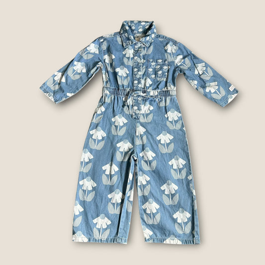 3-4 Years Tu X Scion Blue Floral Boiler Suit Jumpsuit