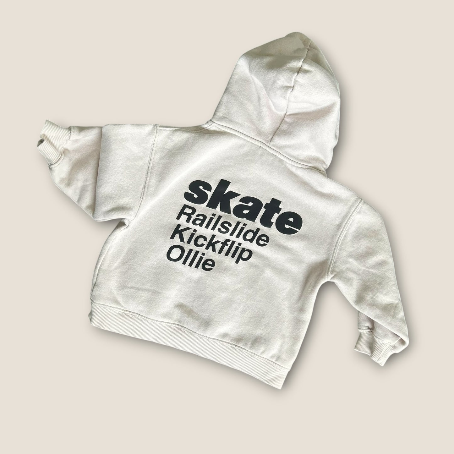 4-5 Years Zara Cream Skate Graphic Sweatshirt Hoodie
