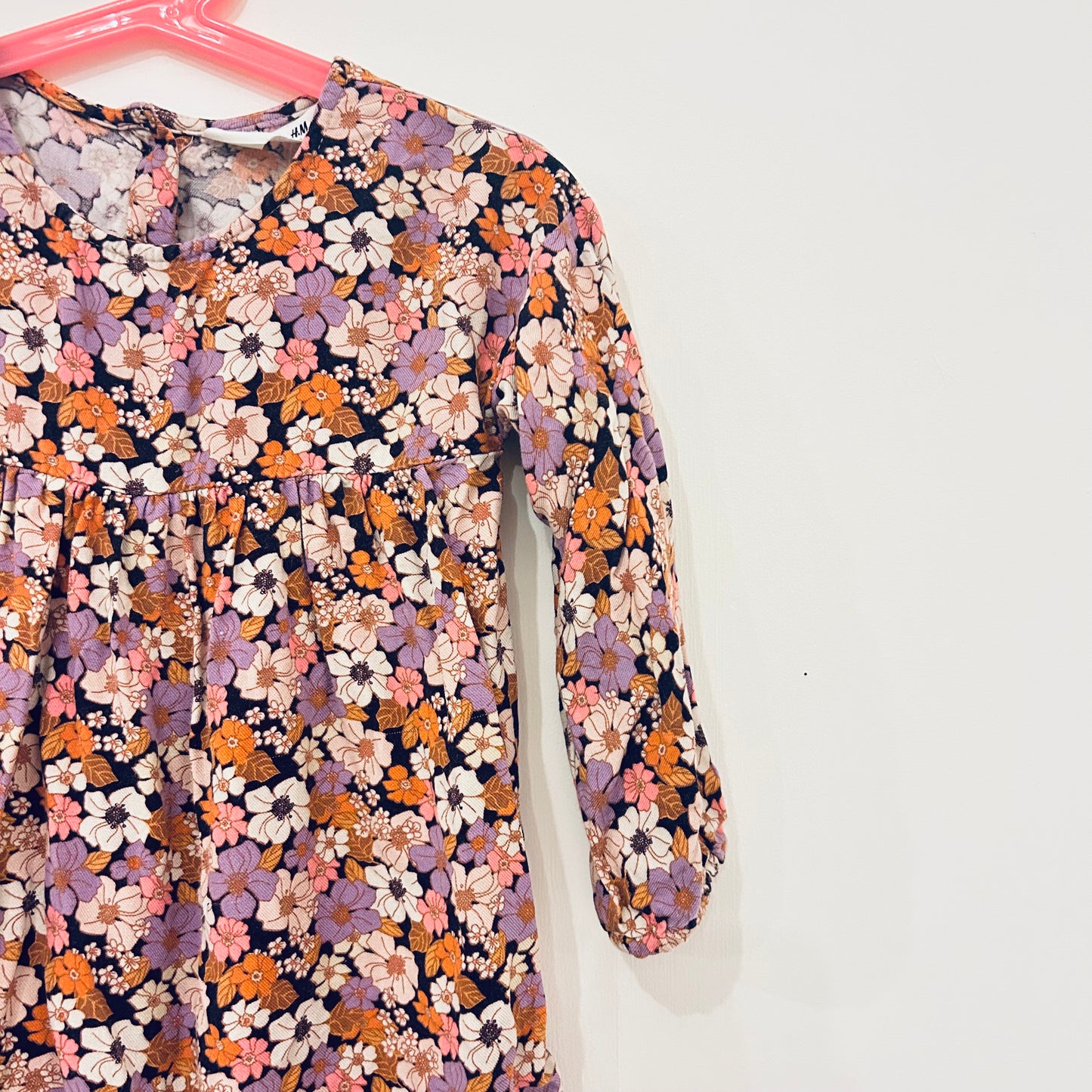 2-3 Years H&M Autumnal Lilac Orange Floral Dress