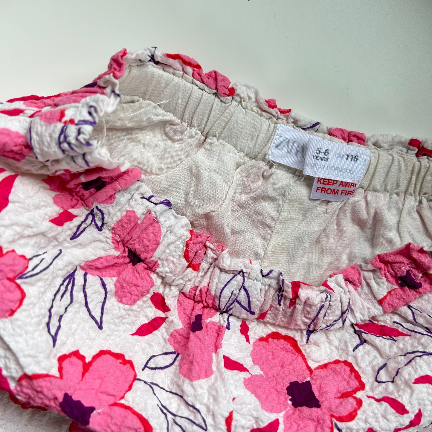 4-6 Years Zara Pink Floral Summer Co-ord Two Piece Set