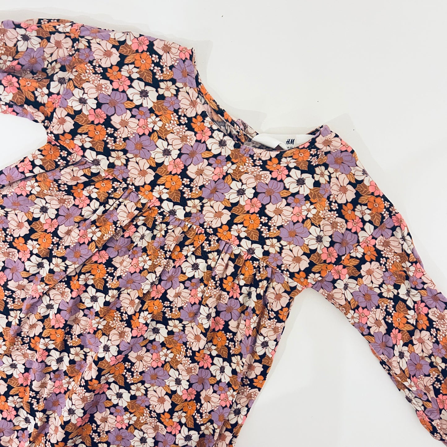 2-3 Years H&M Autumnal Lilac Orange Floral Dress