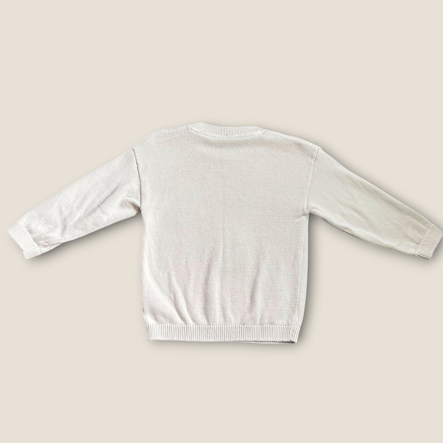 1.5-2 years H&M Cream Pink Floral Knitted Jumper