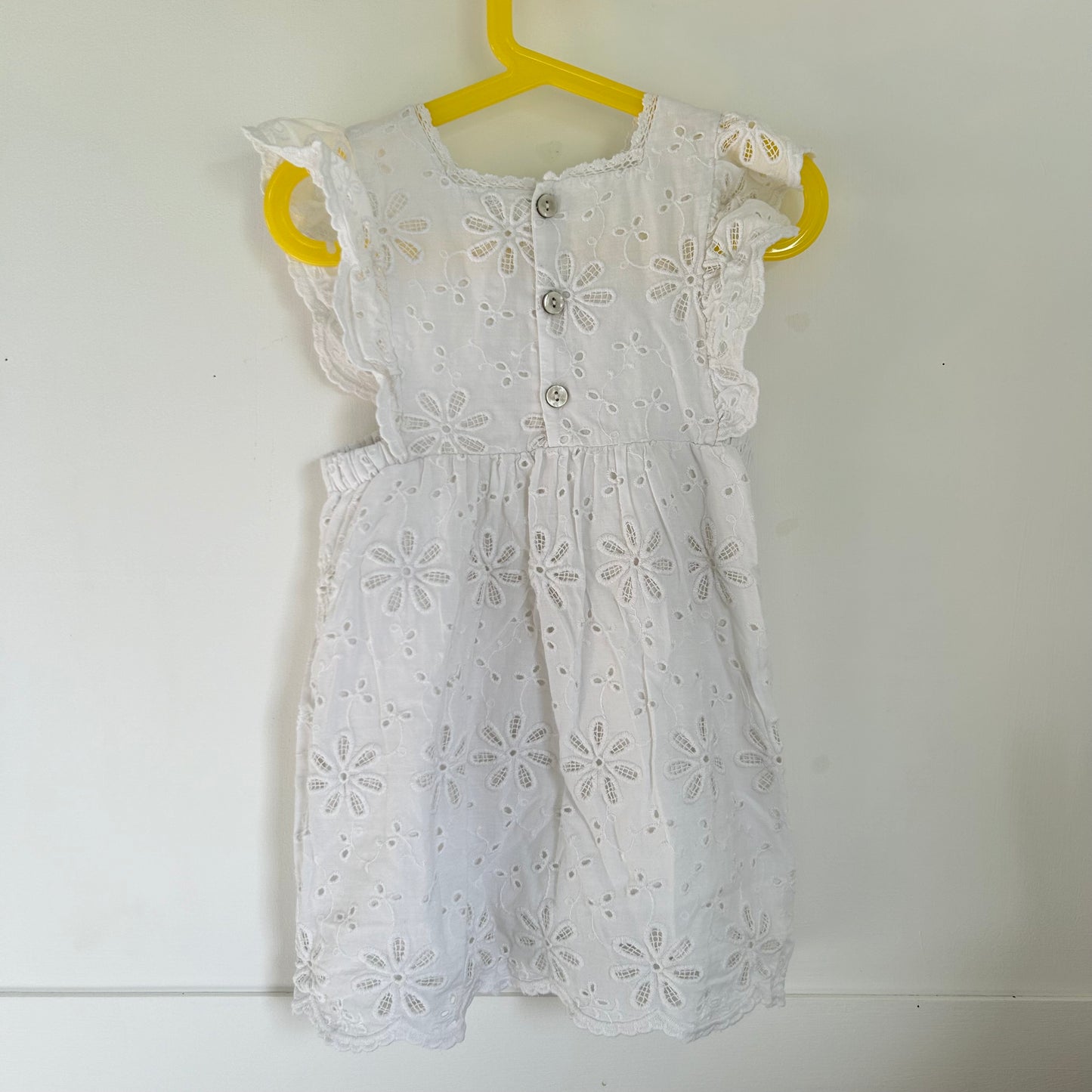 3-4 Years Zara White Broiderie Floral Summer Dress