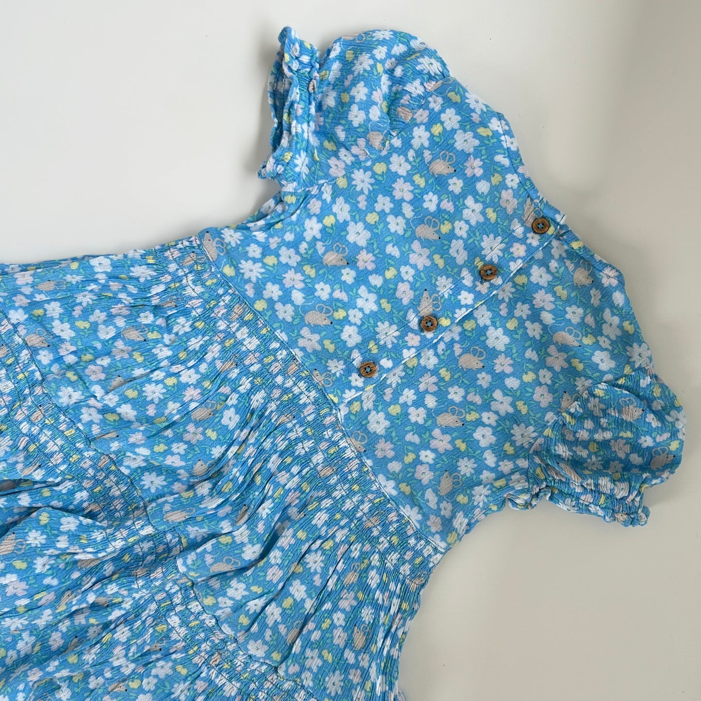 2-3 Years M&S Blue Ditsy Floral dress