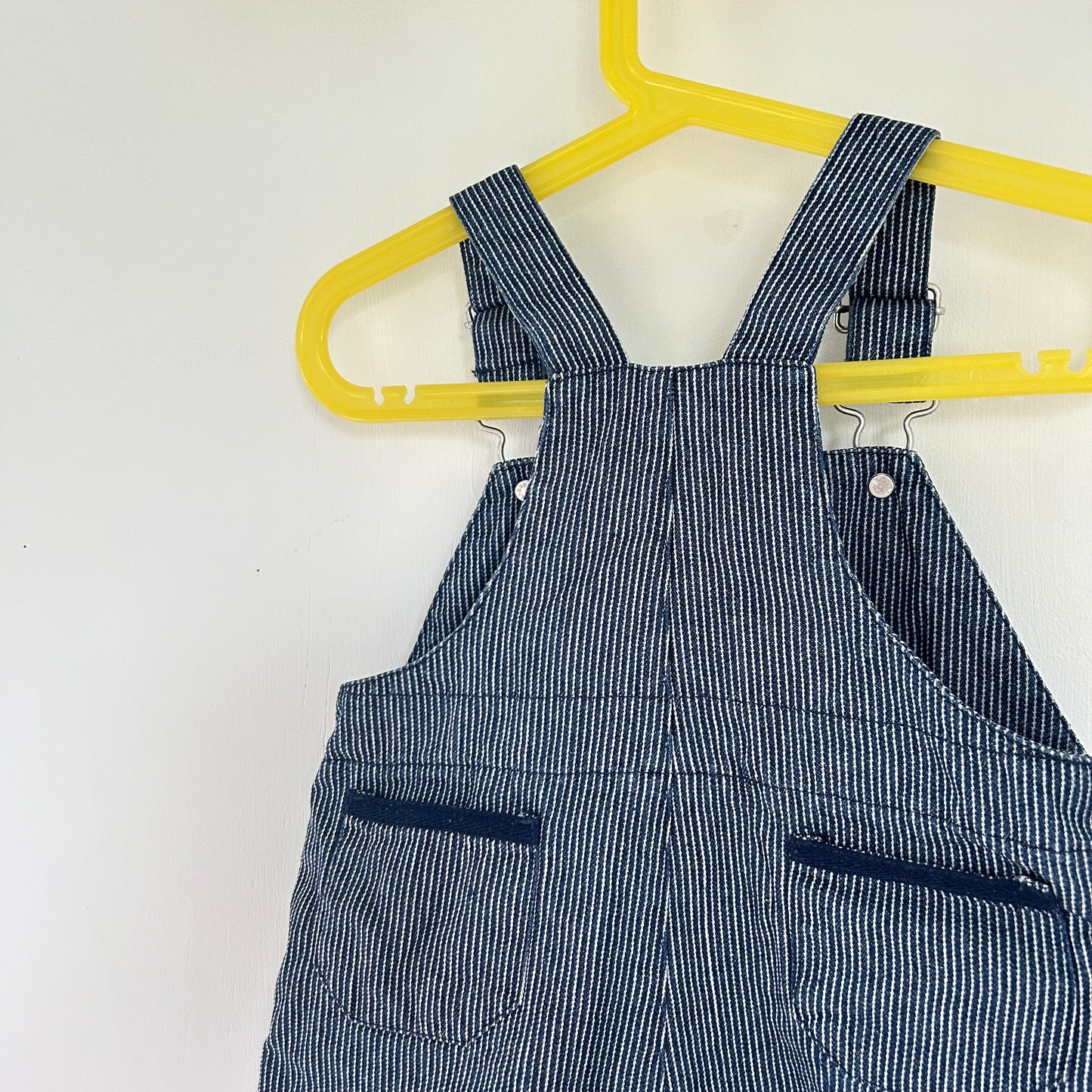 9-12 Months Adams Vintage pinstripe Cotton Dungaree Shorts