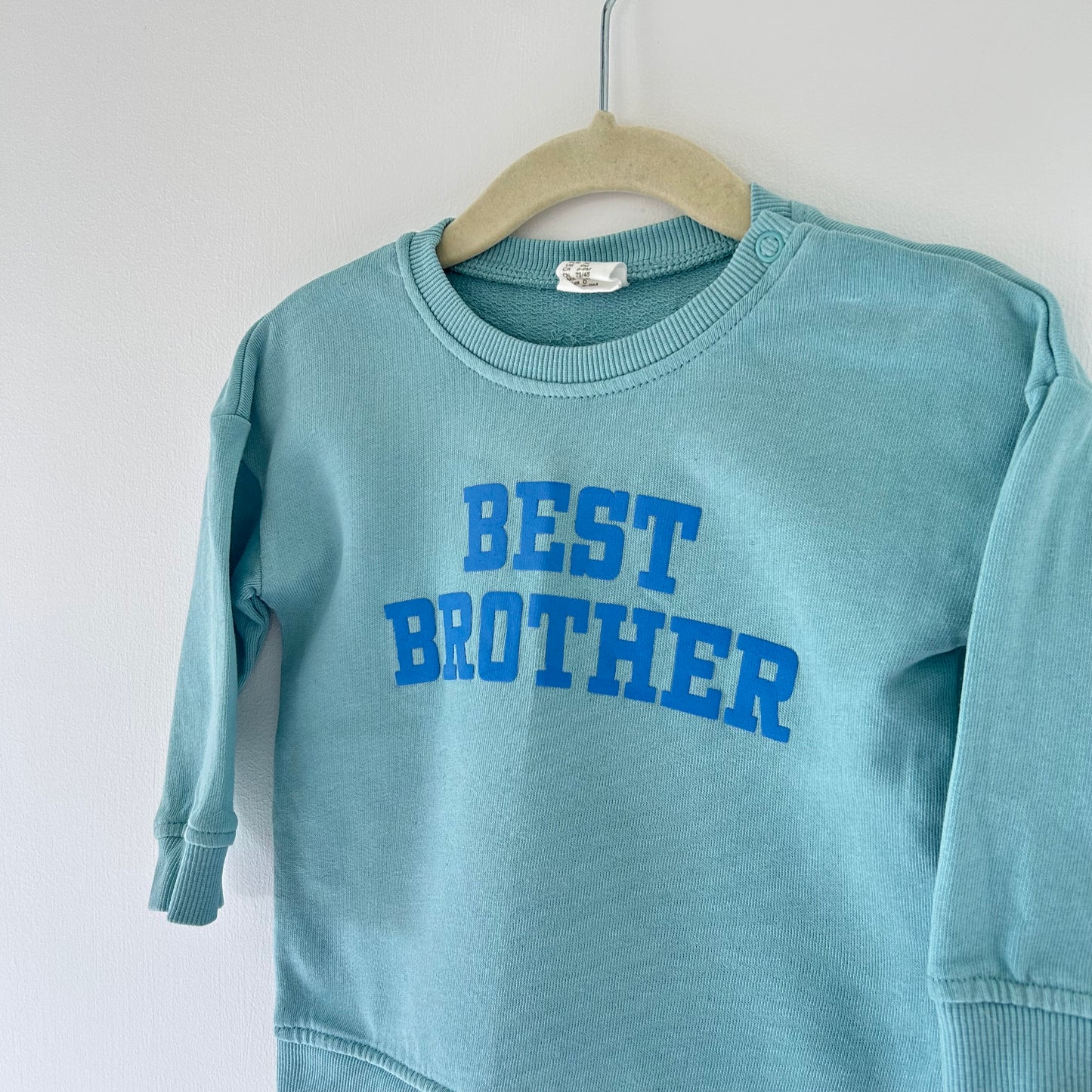 6-9 Months H&M Blue Best Brother Sibling Sweatshirt