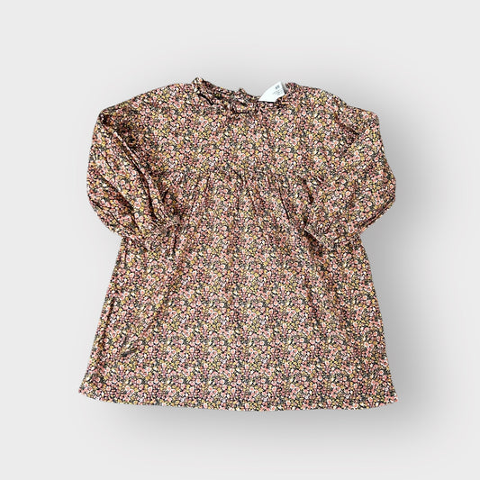 3-4 Years H&M Brown Floral Long Sleeved Dress