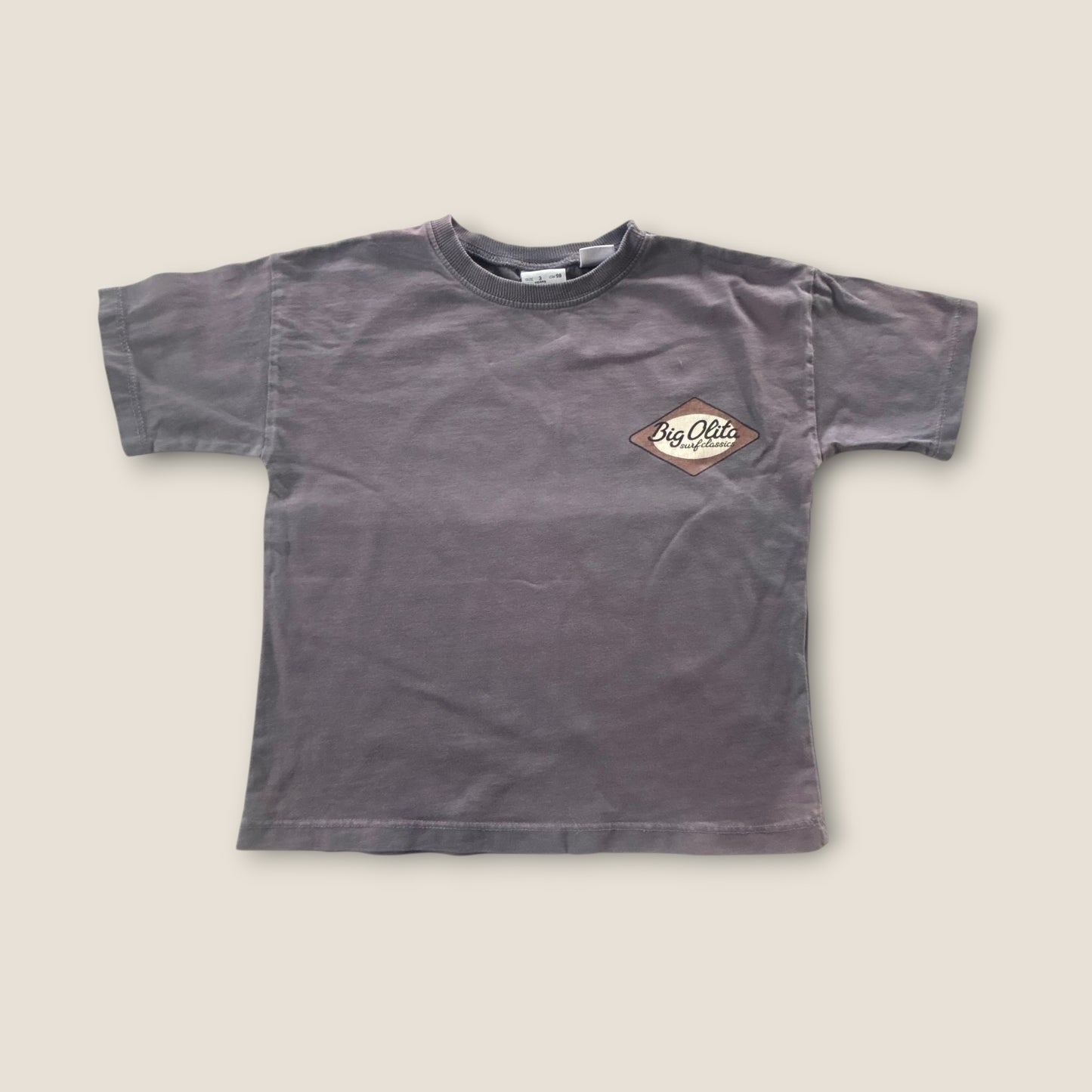 2-3 Years Zara Charcoal Grey Graphic Print T-Shirt