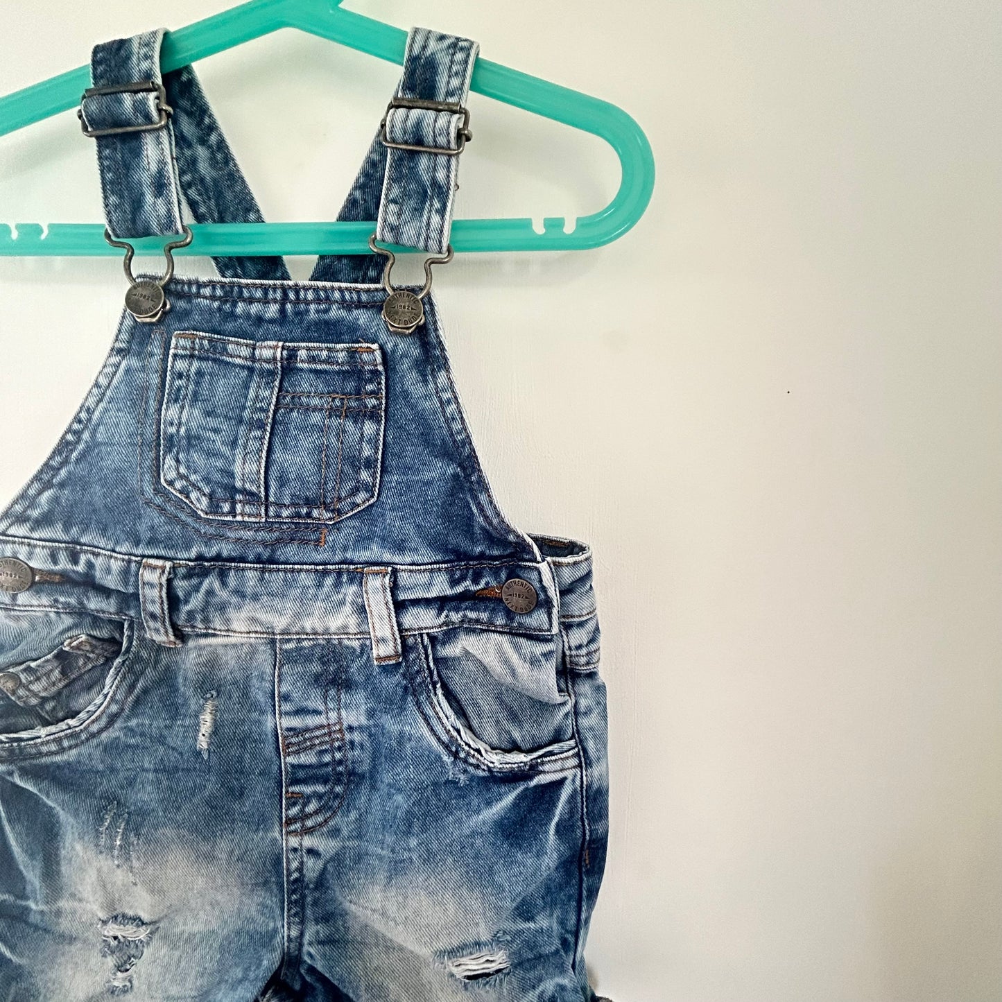 2-3 Years Next Blue Denim Shorts Dungarees