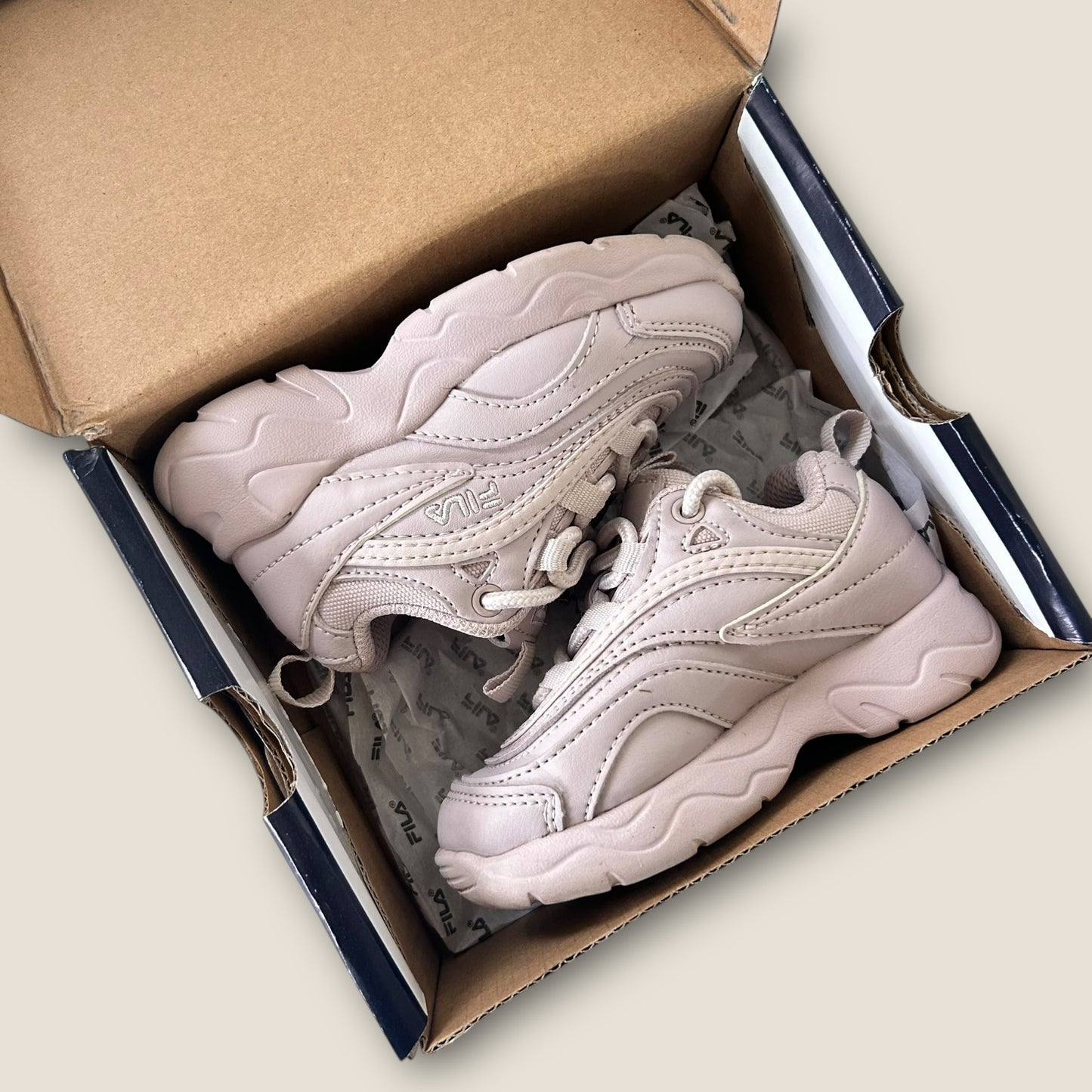 UK Infant Size 5 Fila Lilac Purple Chunky Trainers