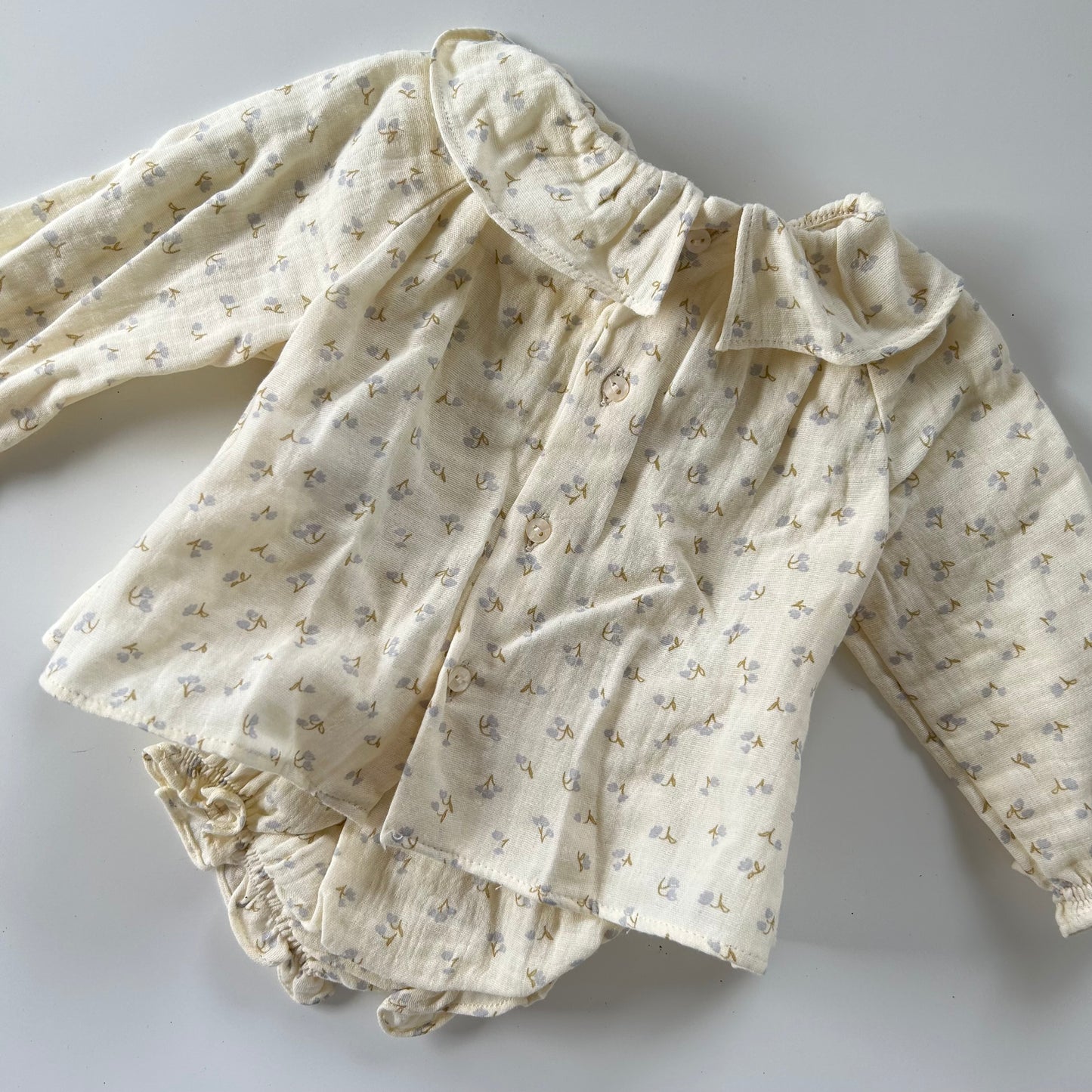 3-6 Months Zara Neutral Floral Top and Bloomers Co-ord set New