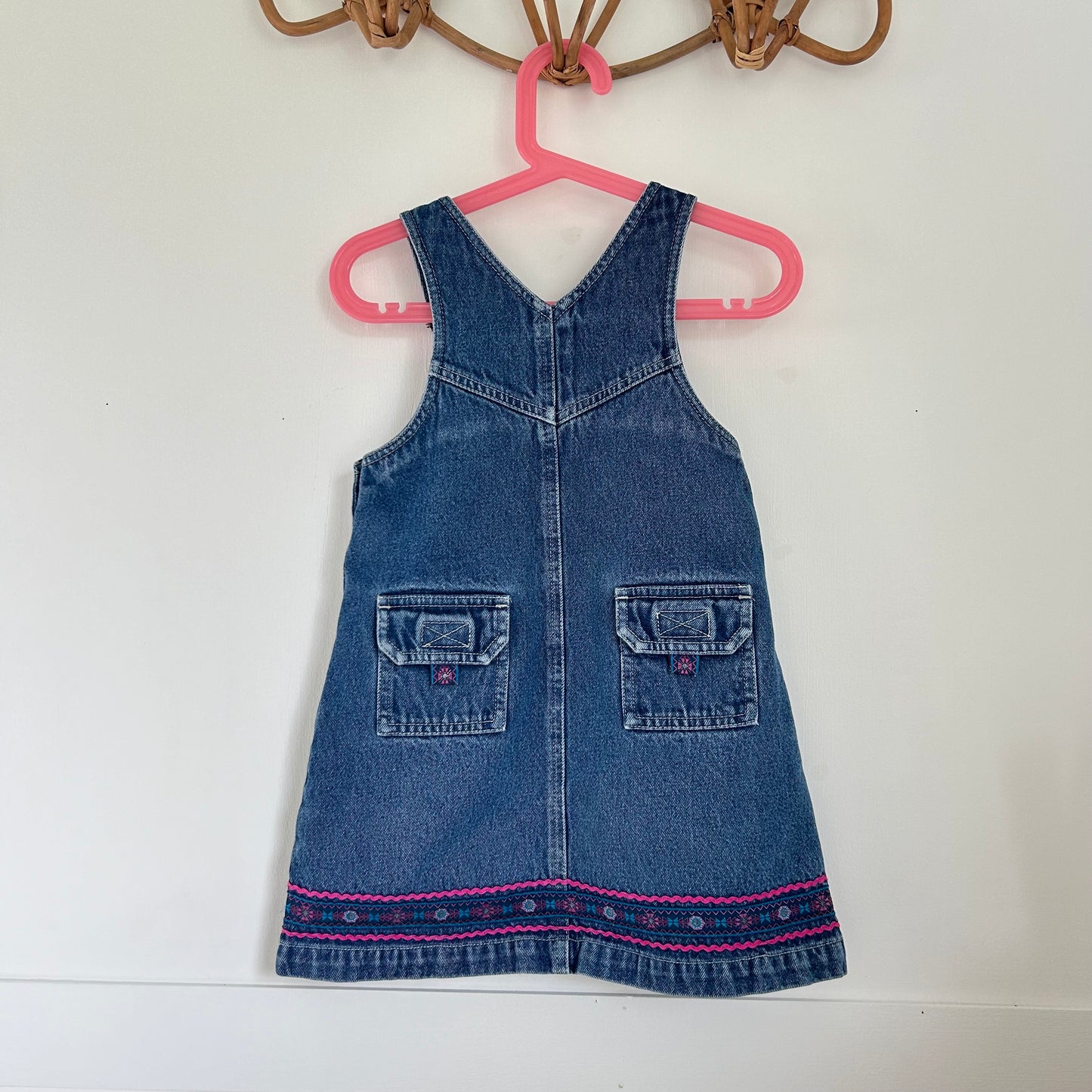 3-4 Years Vintage Adams Kids Denim Dungaree Dress