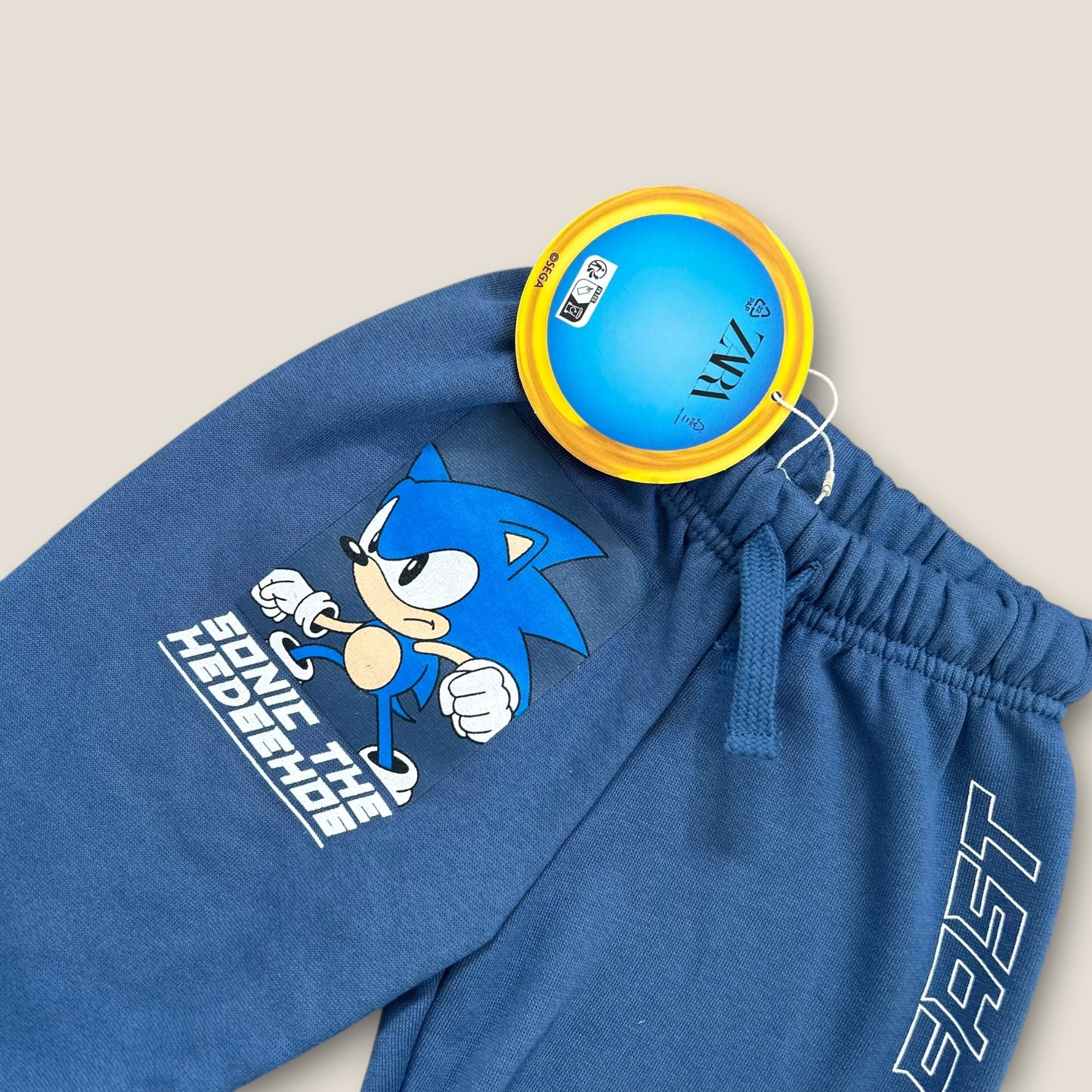 1.5-2 Years Zara Sonic The Hedgehog Blue Sweatpants New