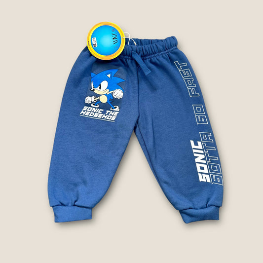 1.5-2 Years Zara Sonic The Hedgehog Blue Sweatpants New