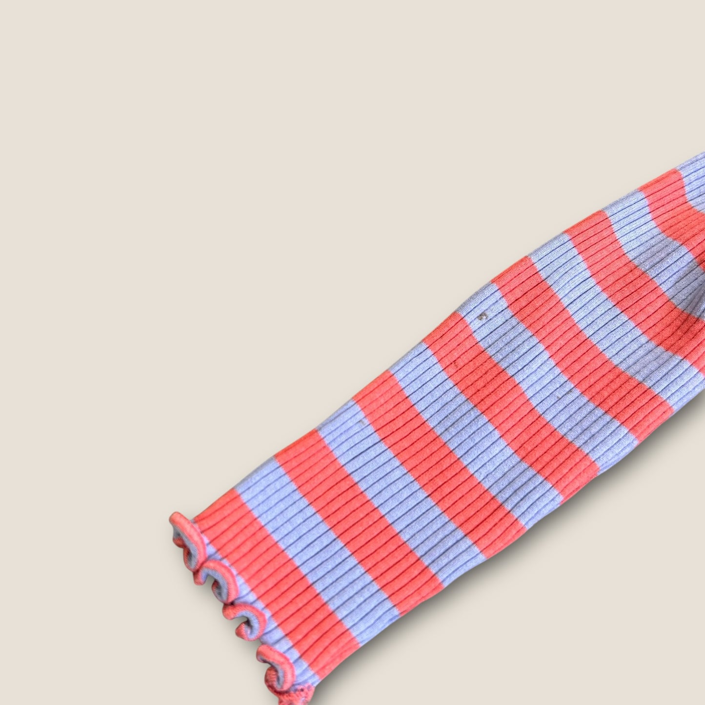 6-9 Months Next Pink and Purple Ribbed Striped Jersey Long Sleeve Top