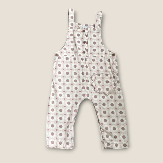 12-18 Months Next Light Retro Floral Dungarees