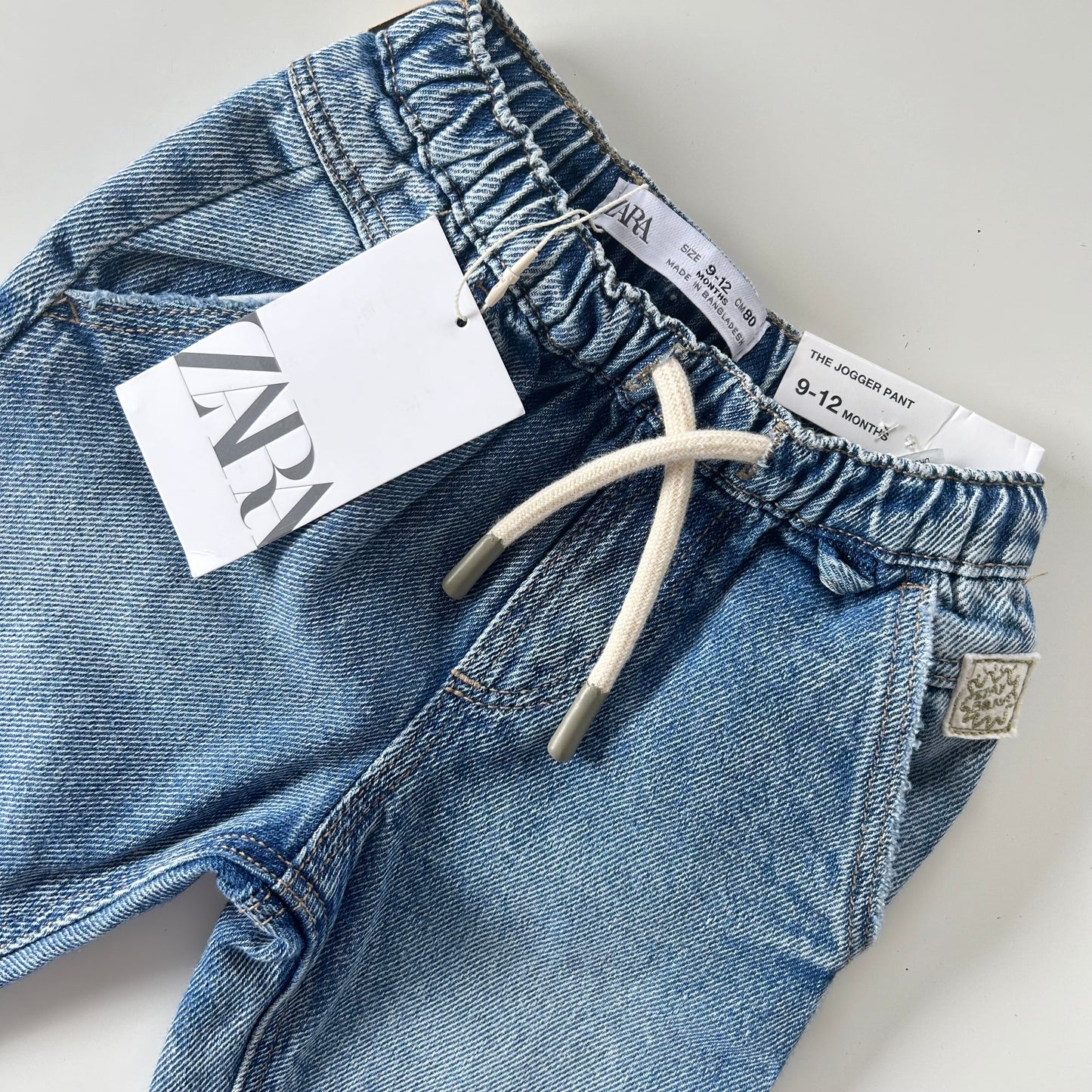 9-12 Months Zara Denim Cuffed Jeans New with tags