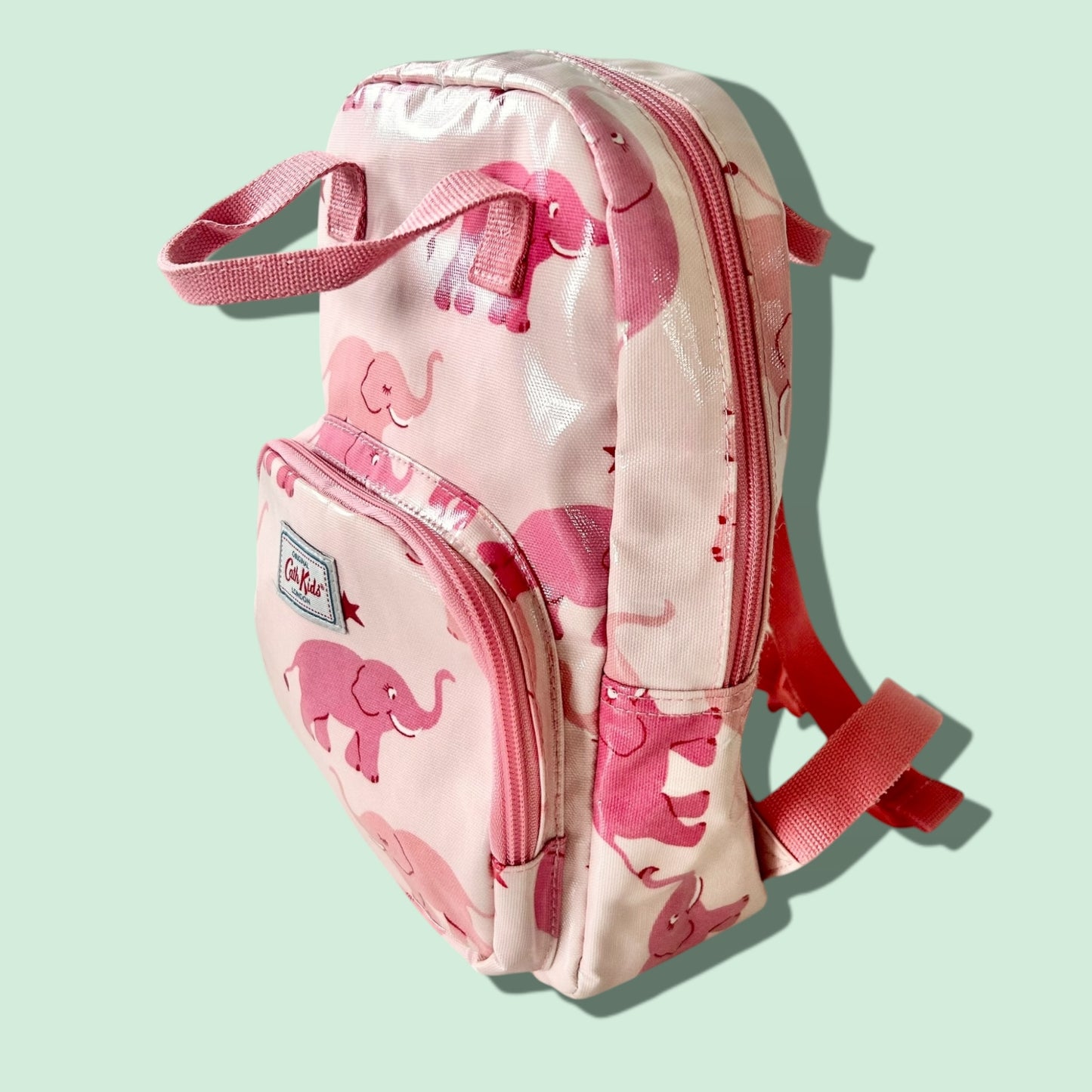 Cath Kidston Pink Olicloth Elephants Backpack