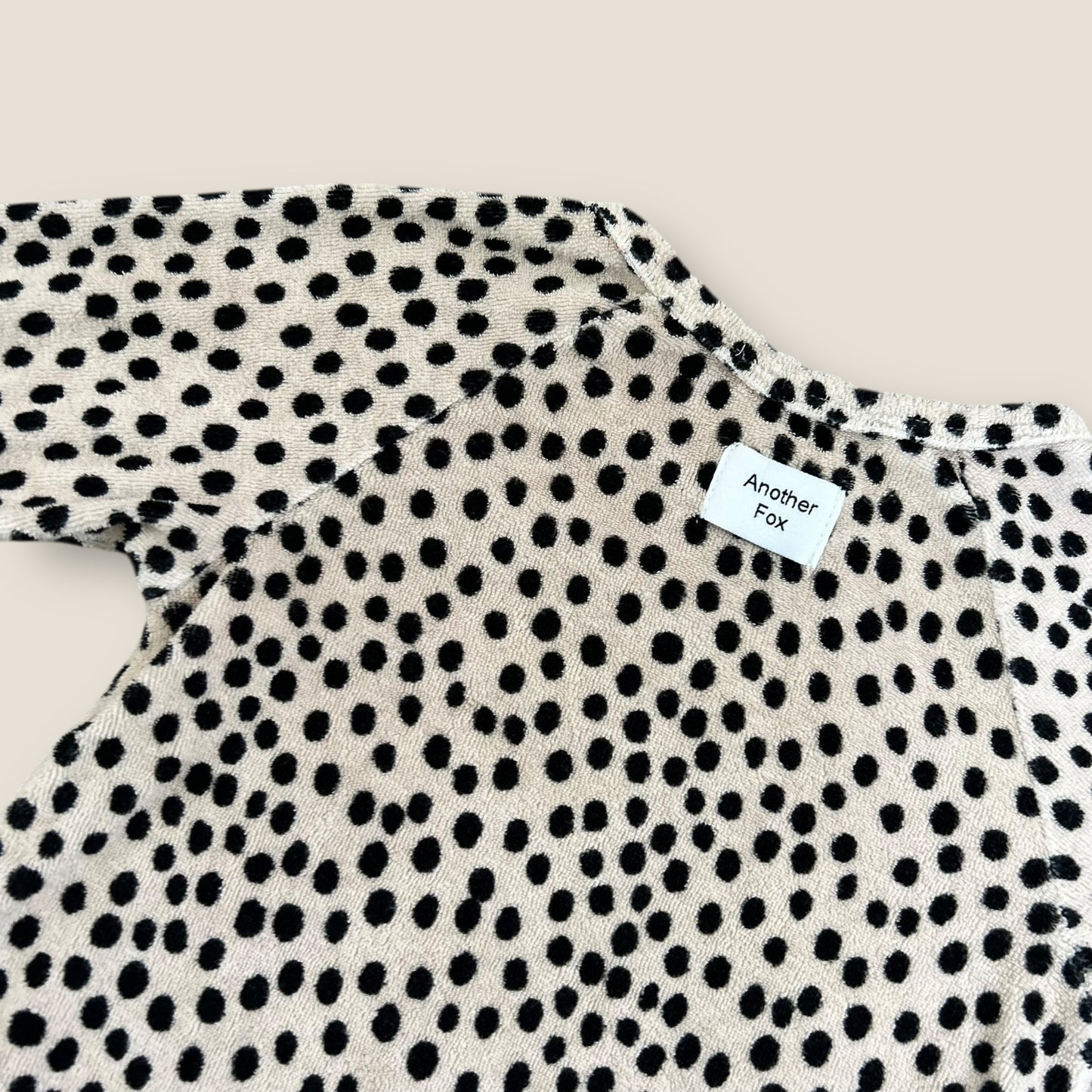 6-9 Months Another Fox Polka Dot Terry Towelling Romper Suit