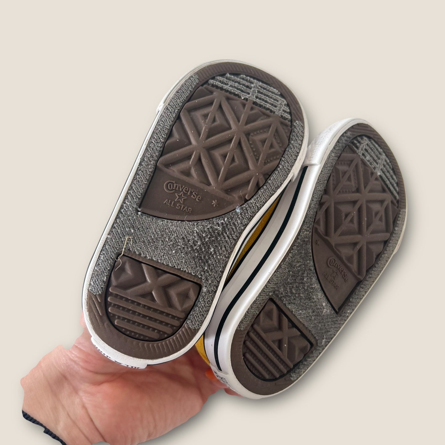 UK Infant Size 5 Mustard Yellow Low Converse Trainers