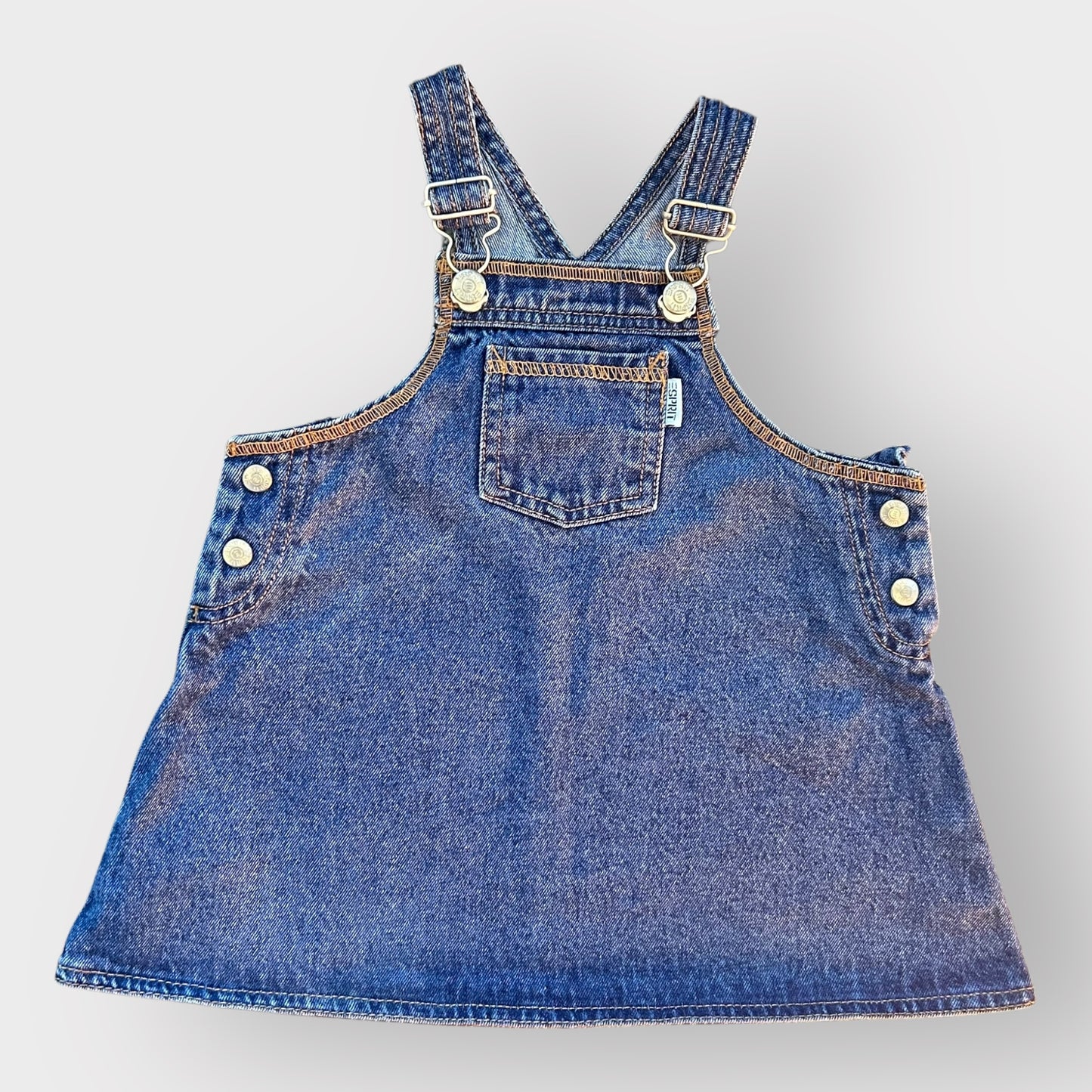 12-18 Months Vintage Esprit Denim Dungaree Dress