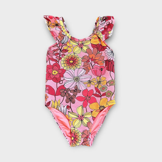 12-18 Months Next Pink and Orange Floral Swimming Costume