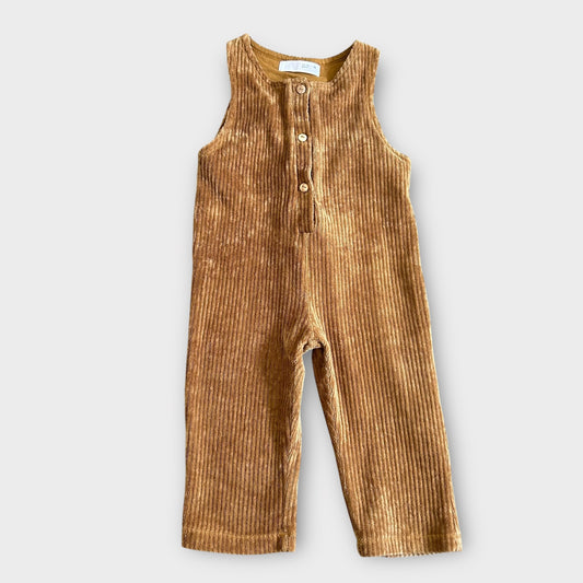 12-18 Months Zara Brown Ribbed Corduroy Romper Suit