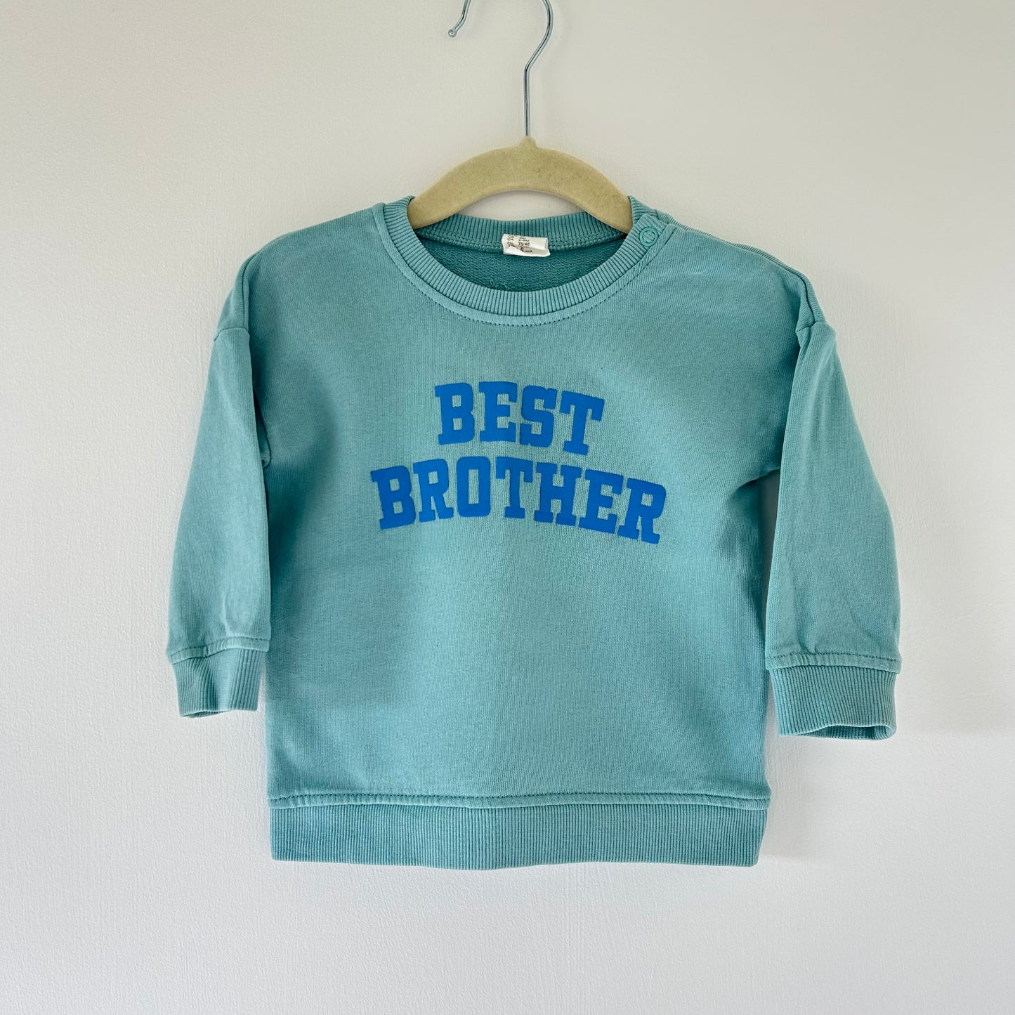 6-9 Months H&M Blue Best Brother Sibling Sweatshirt