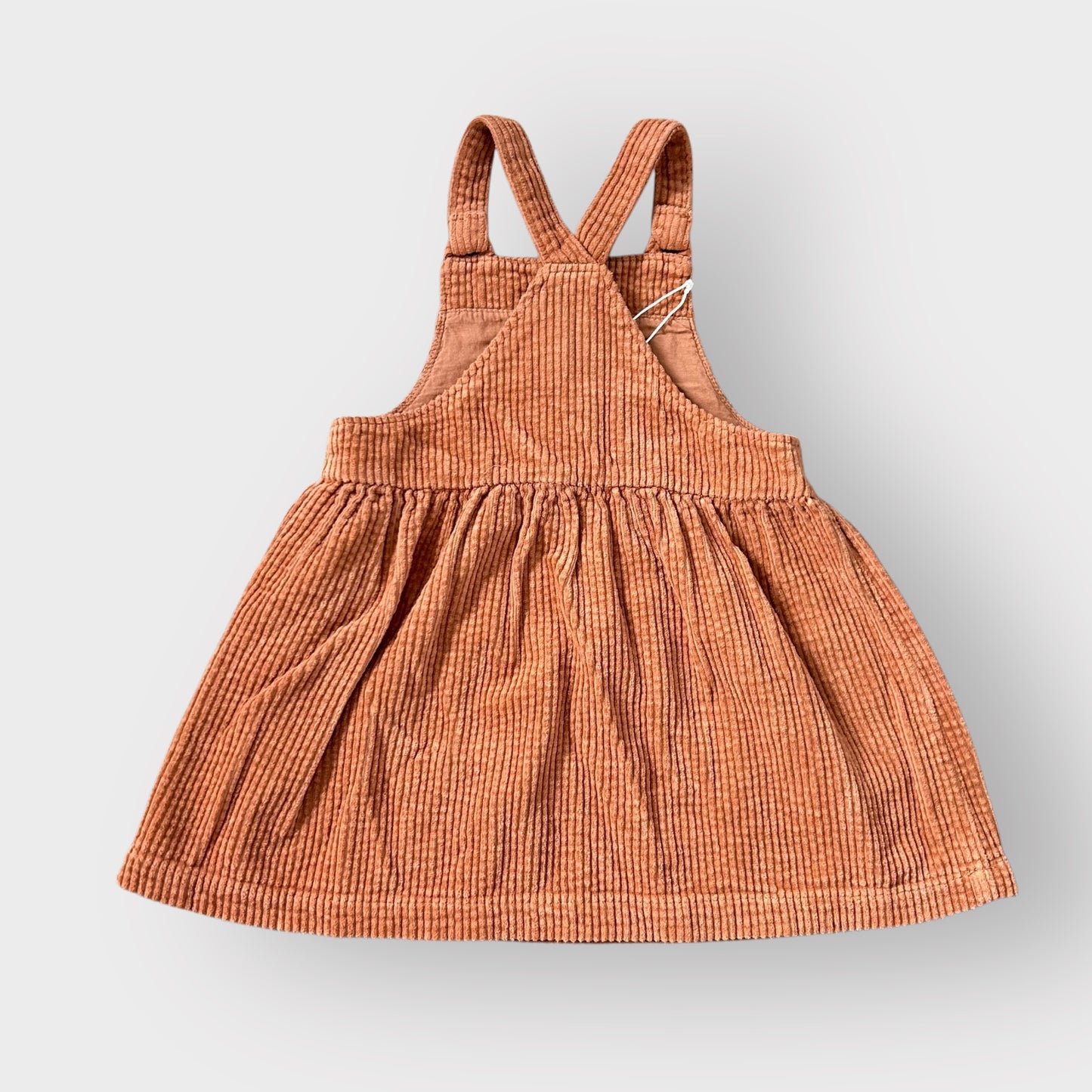 18-24 Months Zara Orange Corduroy Dungaree Dress New